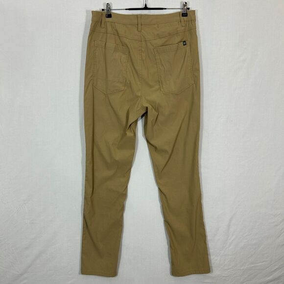 Eddie Bauer Pant Mens 36x32 Actual 35x31 Slim Tan Horizon Guide Chino Stretch 5% - Picture 2 of 10